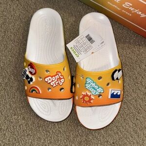 Free & Easy X Crocks Slides Mens Size 9 Women’s 11 New With Tags & Box/Bags